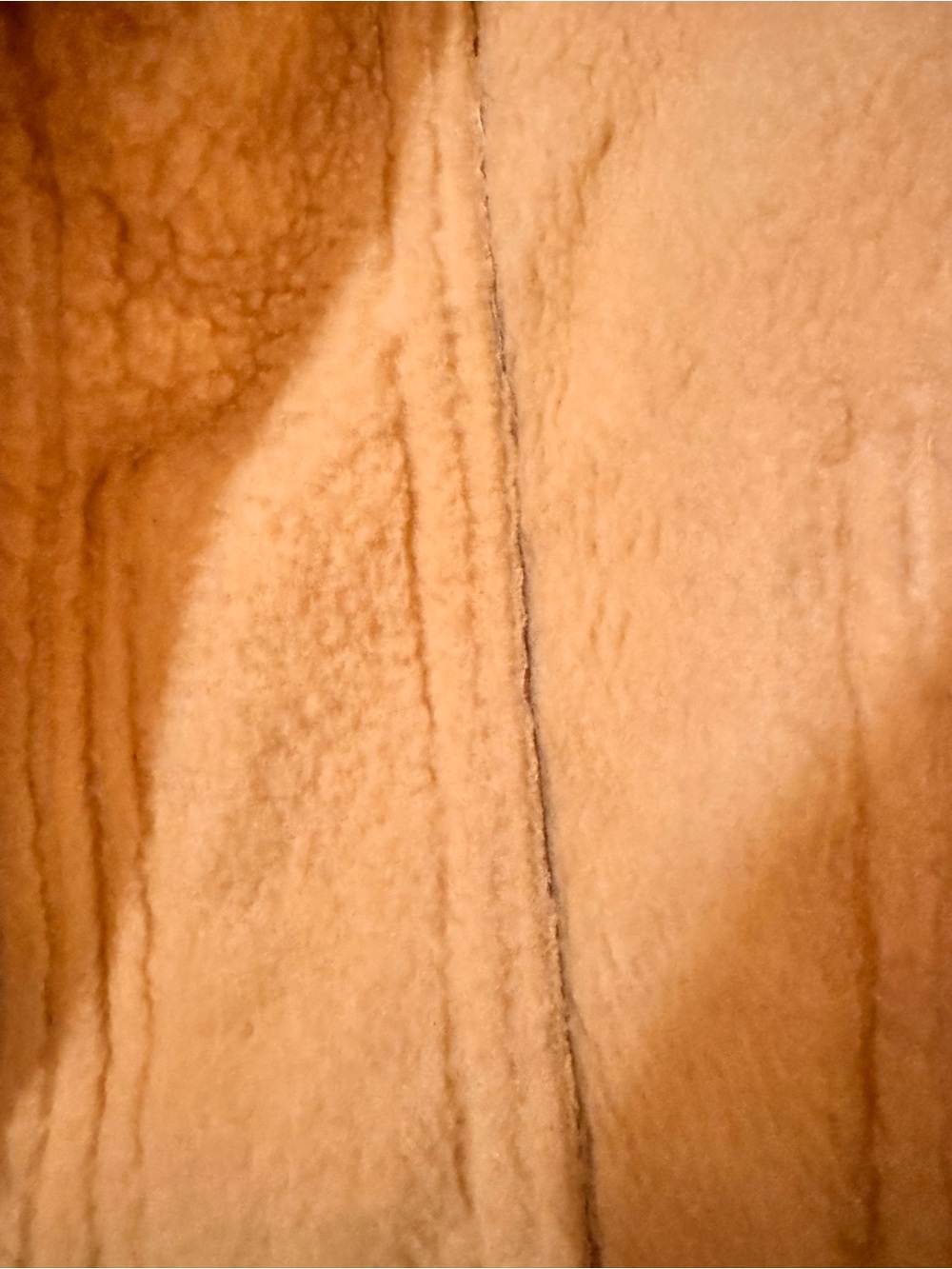 Vintage 60/70’s Sears Tan Suede Shearling Coat with Cream Trim (see details) - Picture 4 of 5